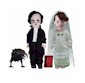 Living Dead Dolls Edgar Allan Poe and Annabel Lee set